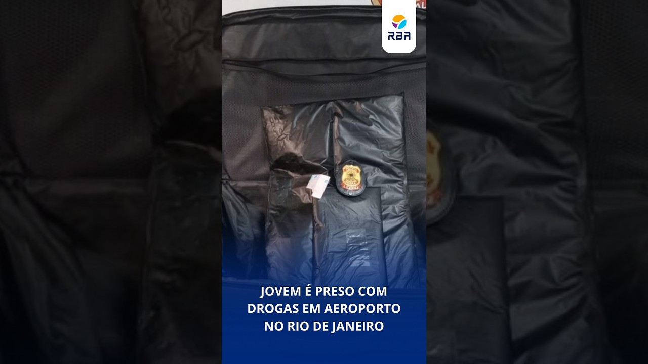 Jovem é preso com drogas em aeroporto no Rio de Janeiro
