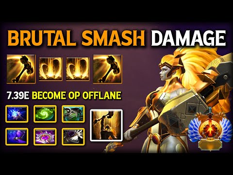 BRUTAL SMASH DAMAGE Offlane Dawnbreaker | AC + Refresher Orb Build | Non-stop Whirld Her Hammer