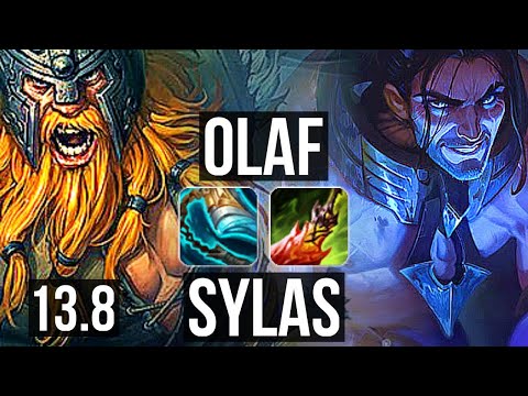 OLAF vs SYLAS (TOP) | 7/1/6, 1.2M mastery, Godlike | KR Master | 13.8