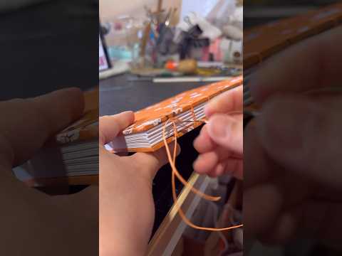 Fun Journal Making 🧡🧵📙 #bookbinding #bookmaking #craft #journal #handmade #art #notebook