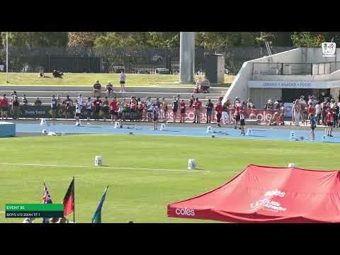 Boys U13 200m Timed Final 1: 2022/23 State Track and Field Championships