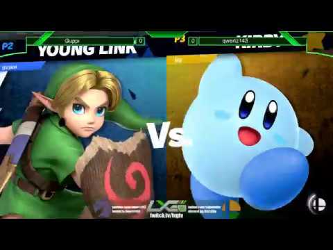 Guppi (Young Link/Captain Falcon/Pikachu) vs qwertz143 (Kirby) - Smash Ultimate @ LXG 10