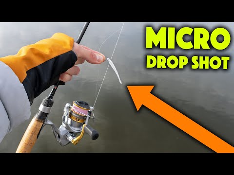 Winter Bank Fishing With An ULTRALIGHT DROP SHOT!