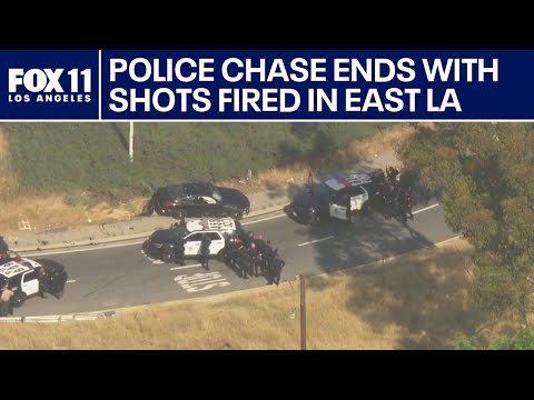 LA police chase ends with shots fired