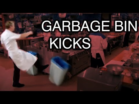 Chef Ramsay Kicking Garbage Bins - Hell's Kitchen Compilation