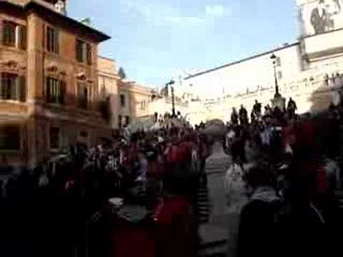 olympiacos fans piazza di spagna rome