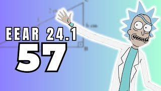 ✈EEAR 2024.1 MATEMÁTICA | Seja o triângulo ABC, retângulo em B, tal que o ponto E está em sua hipote