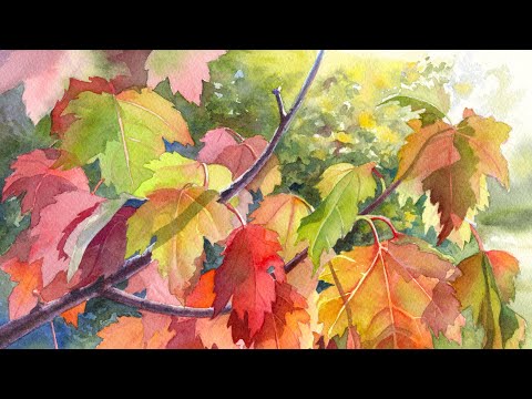 Painting Fall Leaves 🍁 Watercolor Demo 🍂 With My Favorite Fall-Inspired Pigments