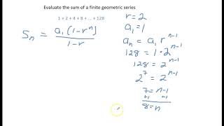 Evaluate the sum of a finite geometric series