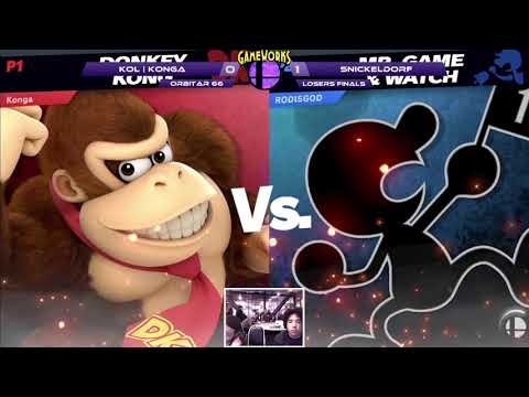 [PART 1] Konga (Donkey Kong) vs. Snickeldorf (Game & Watch) - Orbitar 66 - Losers Finals