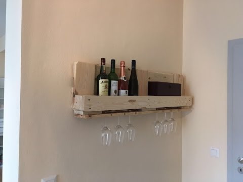 Weinregal aus Europalette - Dem guten Tropfen ein schickes Regal stiften