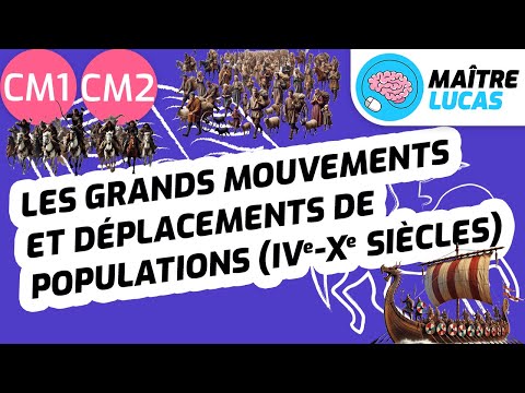 Les grands mouvements et déplacements de populations (IVe-Xe siècles) CM1 - CM2 - Cycle 3 - Histoire