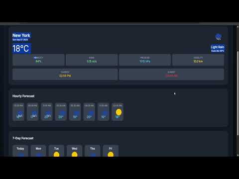 Weather Forecast Web App Demo