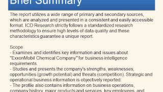 ExxonMobil Chemical Company   Chemicals   Company Profile and SWOT Rep