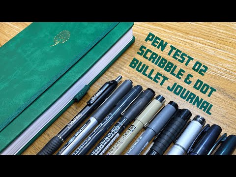 Bullet Journal Pen test 02 | Scribble & Dot | Fine Liners | Ink Testing | Art Journaling | ASMR