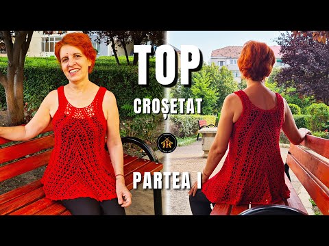Cum crosetam top - bluza Rosa - Partea I