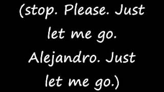 Lady Gaga - Alejandro - Lyrics on screen