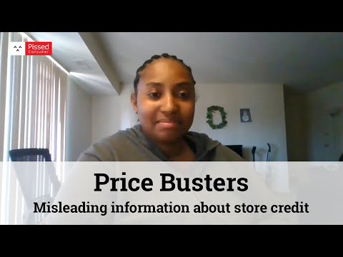 Price Busters Reviews "Misleading information about store credit"