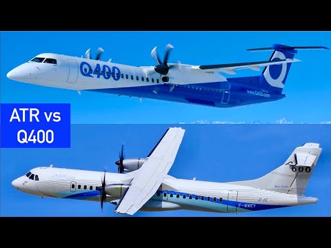 ATR 72 vs Bombardier Q400/ Dash 8: Turboprop Aircraft comparison!