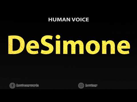 How To Pronounce DeSimone