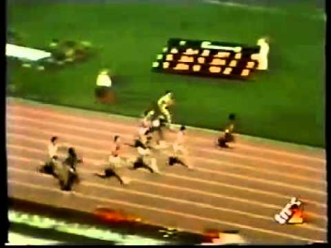 1981 IAAF World Cup Rome 100 m 1st Alan Wells   9 Carl Lewis 10.96