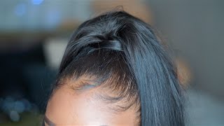 Quick High Ponytail with Weave | SheemaJtv