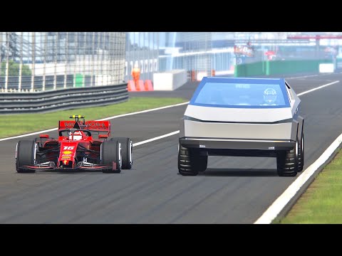 Ferrari F1 2019 vs Tesla Cybertruck - Monza