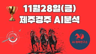 25년 11월 28일 금요일 제주 경마 분석 및 예측