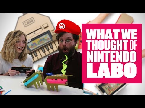 We played Nintendo Labo - CARDBOARD ROBOT FIGHT