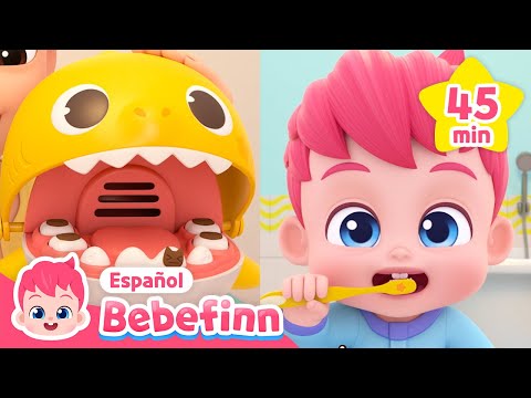 🪥A Cepillar los Dientes y Más Canciones Infantiles | Bebefinn en español