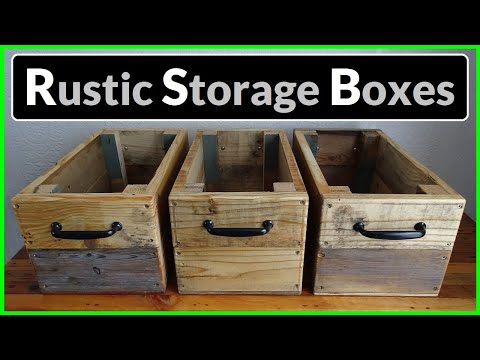 How to Make Rustic Storage Boxes / Crates (Pallet Wood Project)