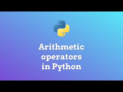Arithmetic Operators In Python Episode 9