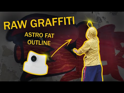 RAW GRAFFITI ● Red wall ASTRO FAT outline