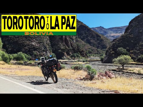 Riding from Torotoro to La Paz, Bolivia
