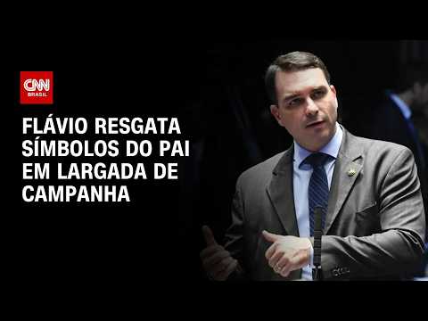 Flávio Bolsonaro resgata símbolos do pai em largada de campanha para engajar base | CNN PRIME TIME