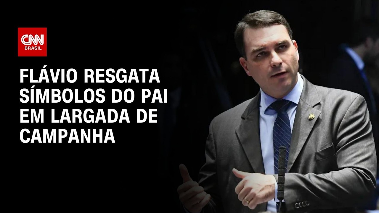Flávio Bolsonaro resgata símbolos do pai em largada de campanha para engajar base | CNN PRIME TIME