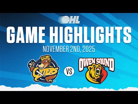 OHL Highlights: Erie Otters @ Owen Sound Attack Nov. 2, 2025