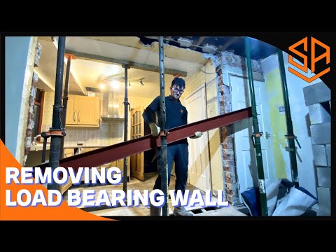 LOAD BEARING WALL REMOVAL .. WELDED BEAM PART 1