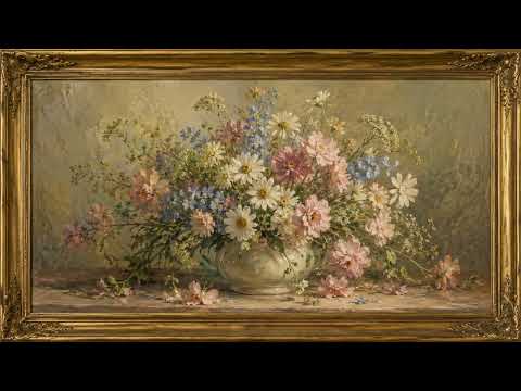 Floral Vintage Beautiful Masterpiece | Art Screensaver for TV | #tvart #flowers #painting