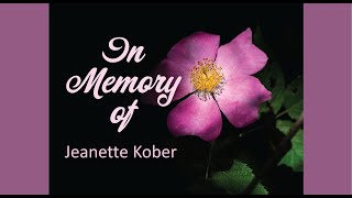 The Celebration of Life for Jeanette Bord Kober