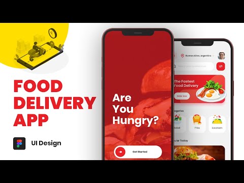 Food App Design in Figma | Delivery Mobile App UI/UX Design | Figma Tutorial