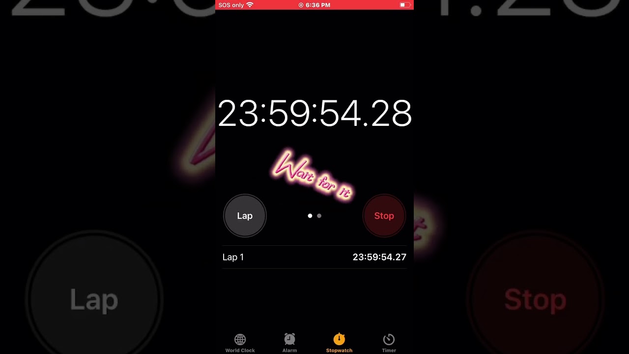 24 hours on stopwatch!!