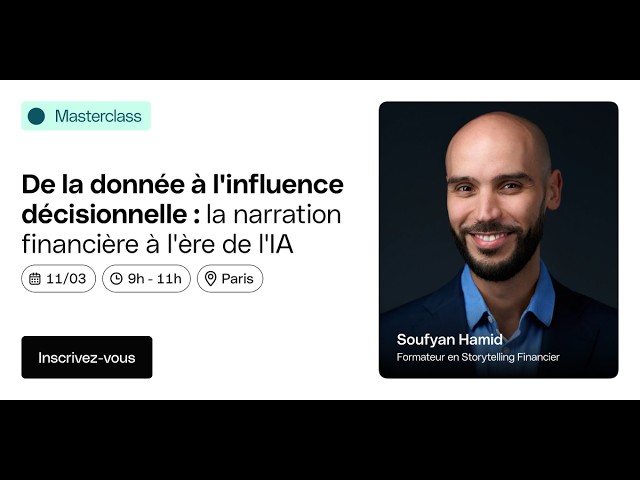 Masterclass en présentiel : Faites parler vos chiffres avec l'IA image
