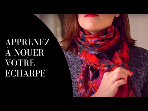 Comment nouer une écharpe / un foulard de façon ... - YouTube