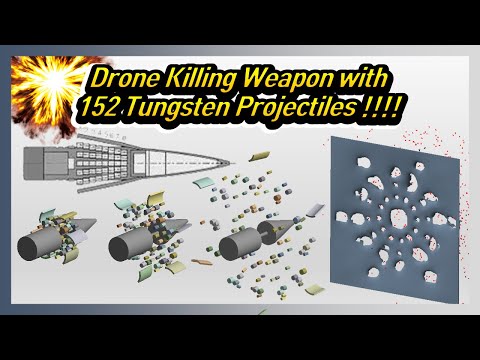 (Part 1) Drone Killing Weapon: Rheinmetall Air Defence AHEAD Ammunition | Penetration Simulation