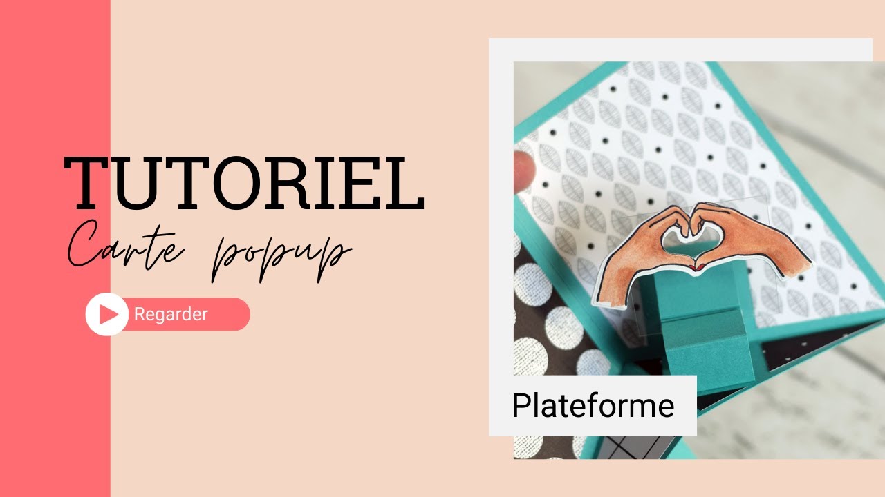 Carte popup : Trois plis avec une plateforme facade placeholder