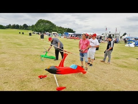 MULTIPLE RC AUTOGYROS DISPLAY INC "RING OF FIRE" AT RAGLEY HALL INTERNATIONAL SHOW - 2017