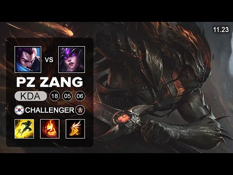 Pz ZZang Yasuo Mid vs Syndra - KR Challenger - Preseason 12 Patch 11.23