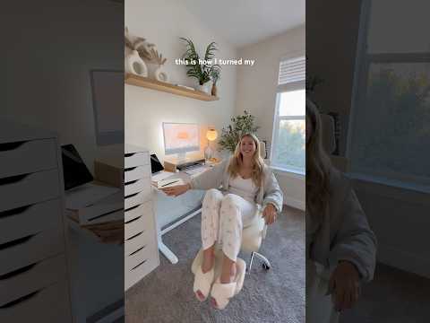 My New Cozy, Productive Office + Desk Set Up ☁️🪴✨ #desksetup #homeoffice #apartmentliving