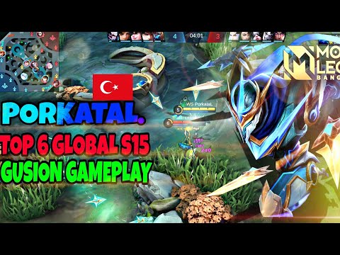 GUSION GAMEPLAY 2021 [TOP 6 GLOBAL S15 FAST HAND GUSION ] THE TURKISH EXECUTIONER PORKATAL.MLBB